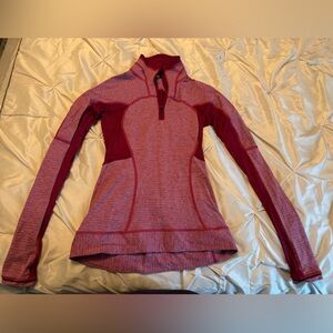 lululemon athletica Red and Pink Cowl Neck Sweater